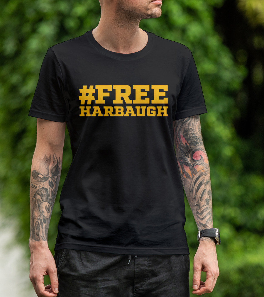 Free Harbaugh Sports Team Support T-Shirt
