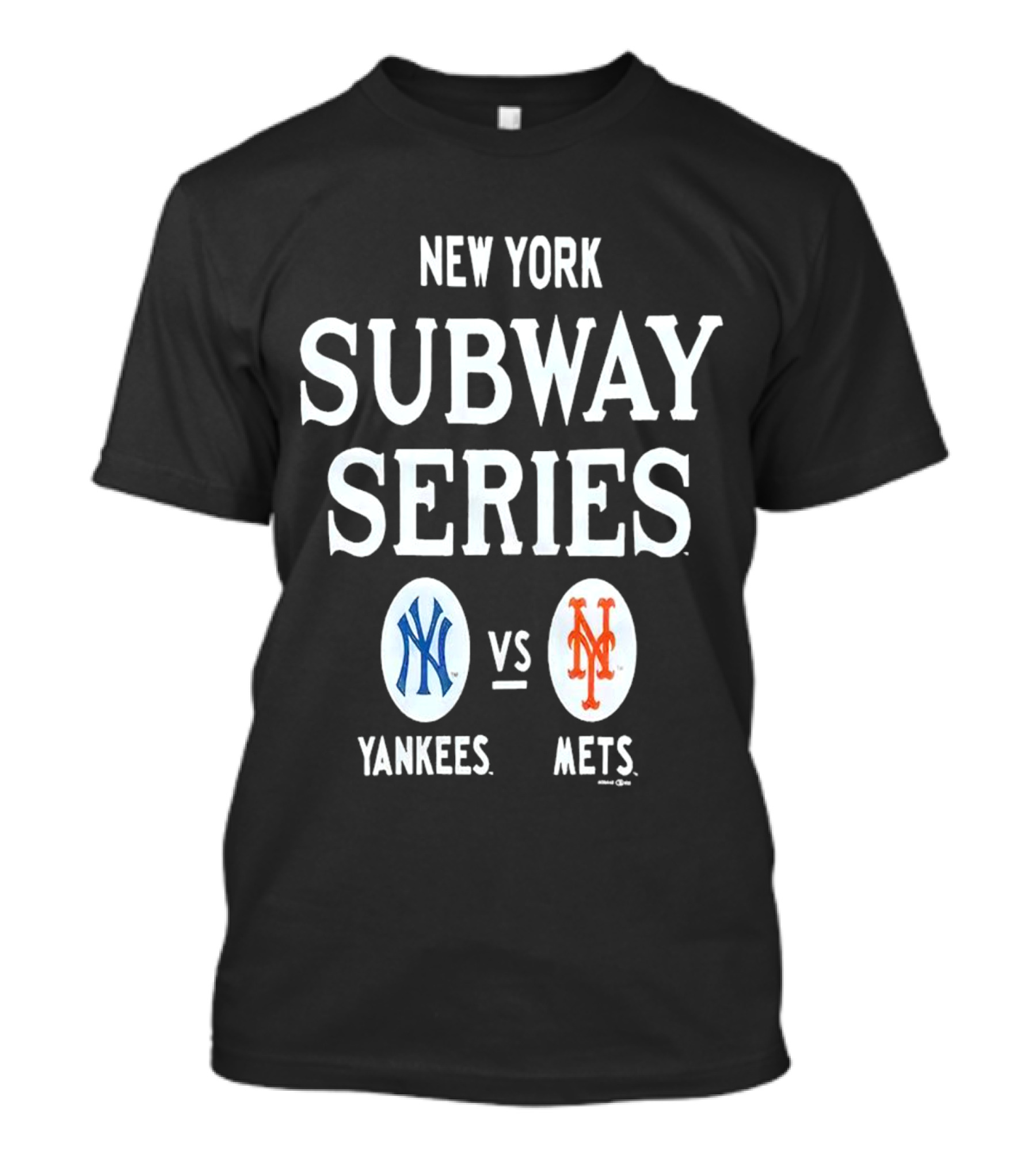 New York Subway Series Yankees Vs Mets Logo Matchup T-Shirt