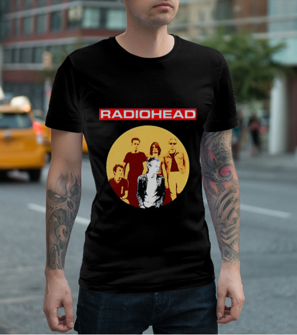 RADIOHEAD Band Members Vintage Circle T-Shirt