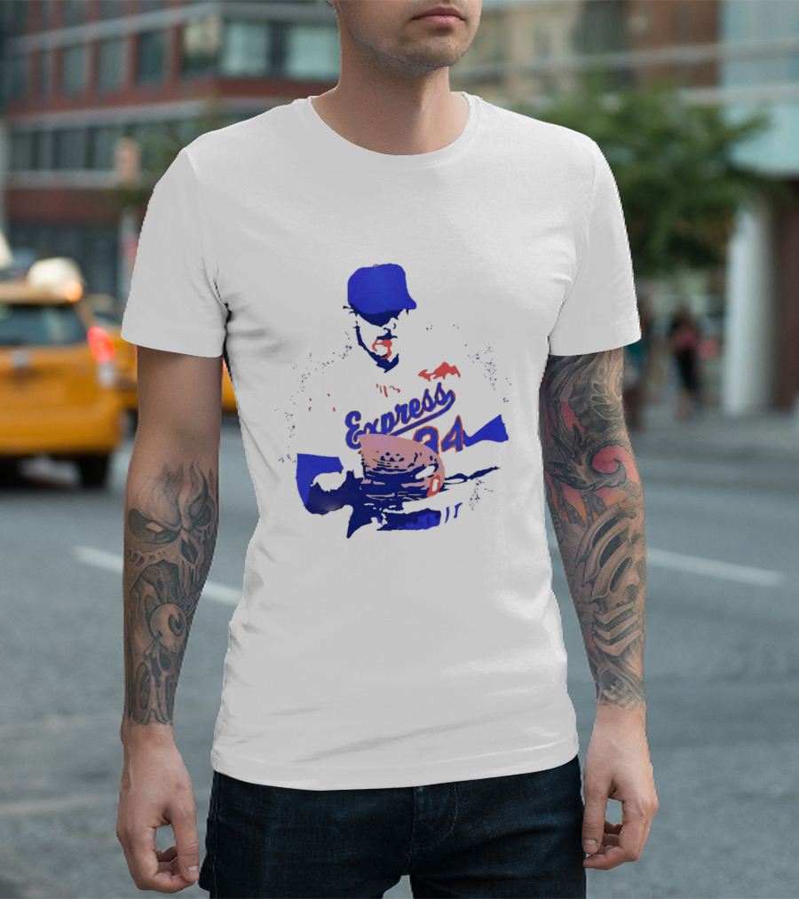 Round Rock Express Nolan Ryan 34 Bloody Lip T-Shirt