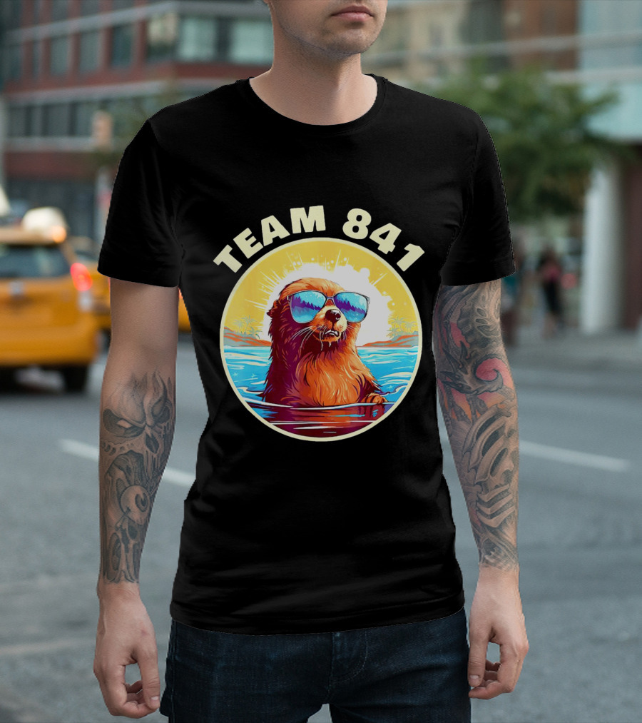 Team 841 Surfing Otter My Way California Sea Otter T-Shirt