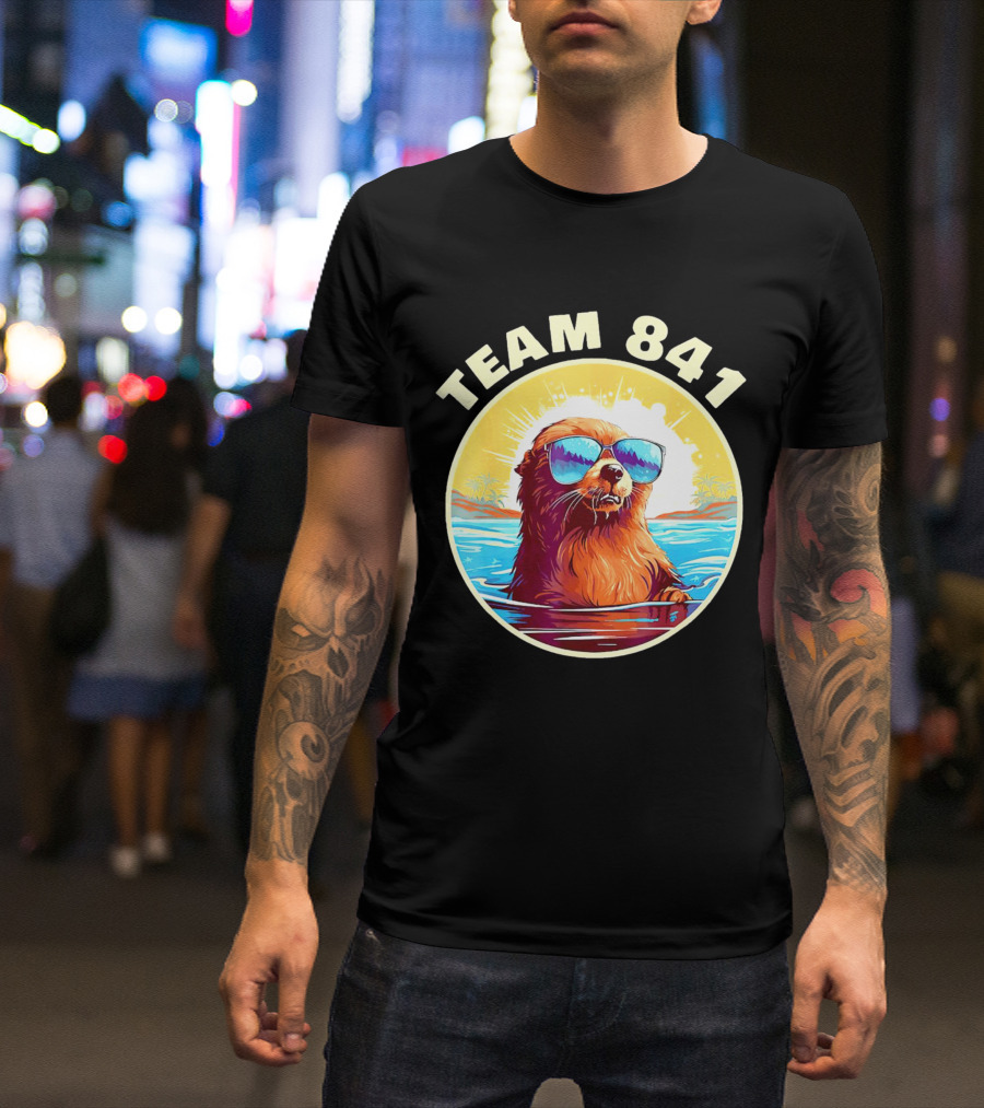 Team 841 Surfing Otter My Way California Sea Otter T-Shirt