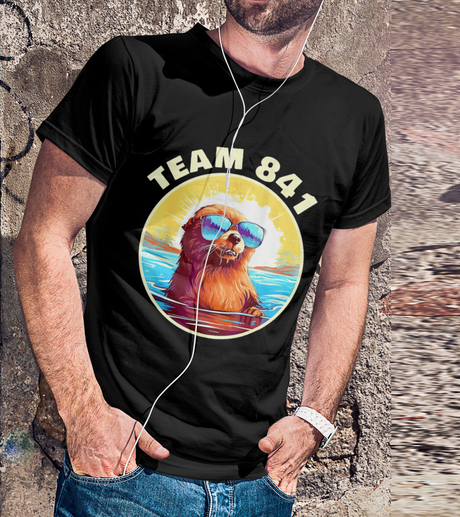 Team 841 Surfing Otter My Way California Sea Otter T-Shirt