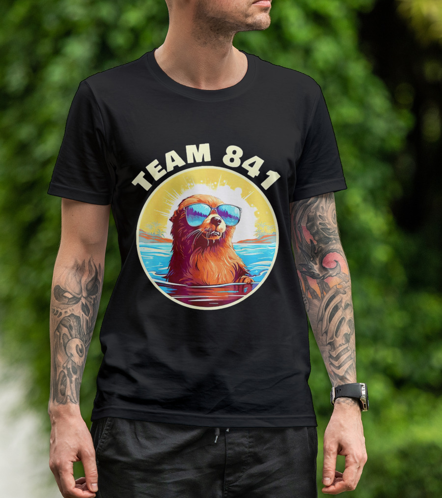 Team 841 Surfing Otter My Way California Sea Otter T-Shirt