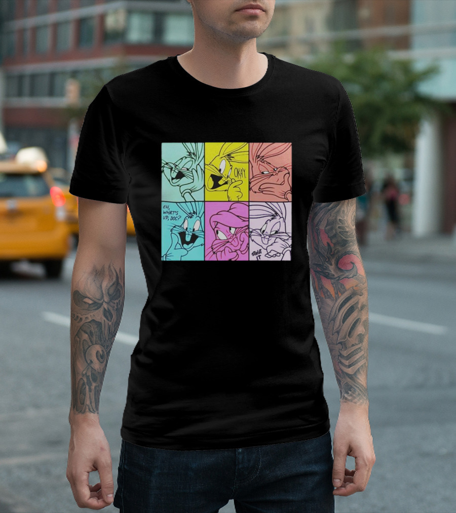 Looney Tunes Bugs Bunny Pop Art Color Blocks Eh What's Up Doc Okay Thbt It T-Shirt