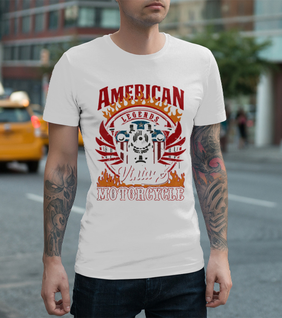 American Legends Vintage Motorcycle T-Shirt