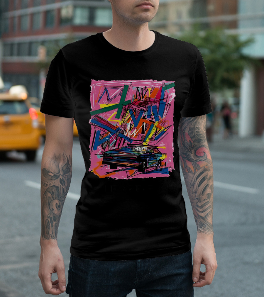 Le Arevey Car Draw Abstract Street T-Shirt