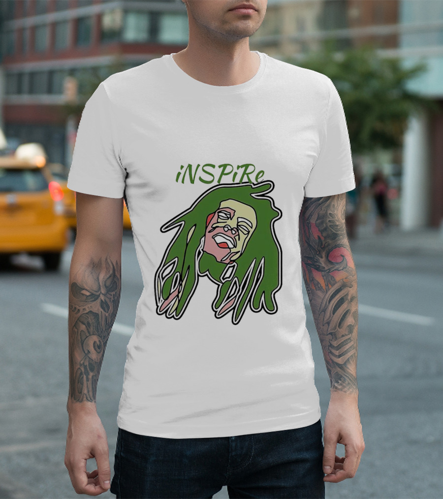 Bob Marley Inspire iNSPiRe Green Hair T-Shirt