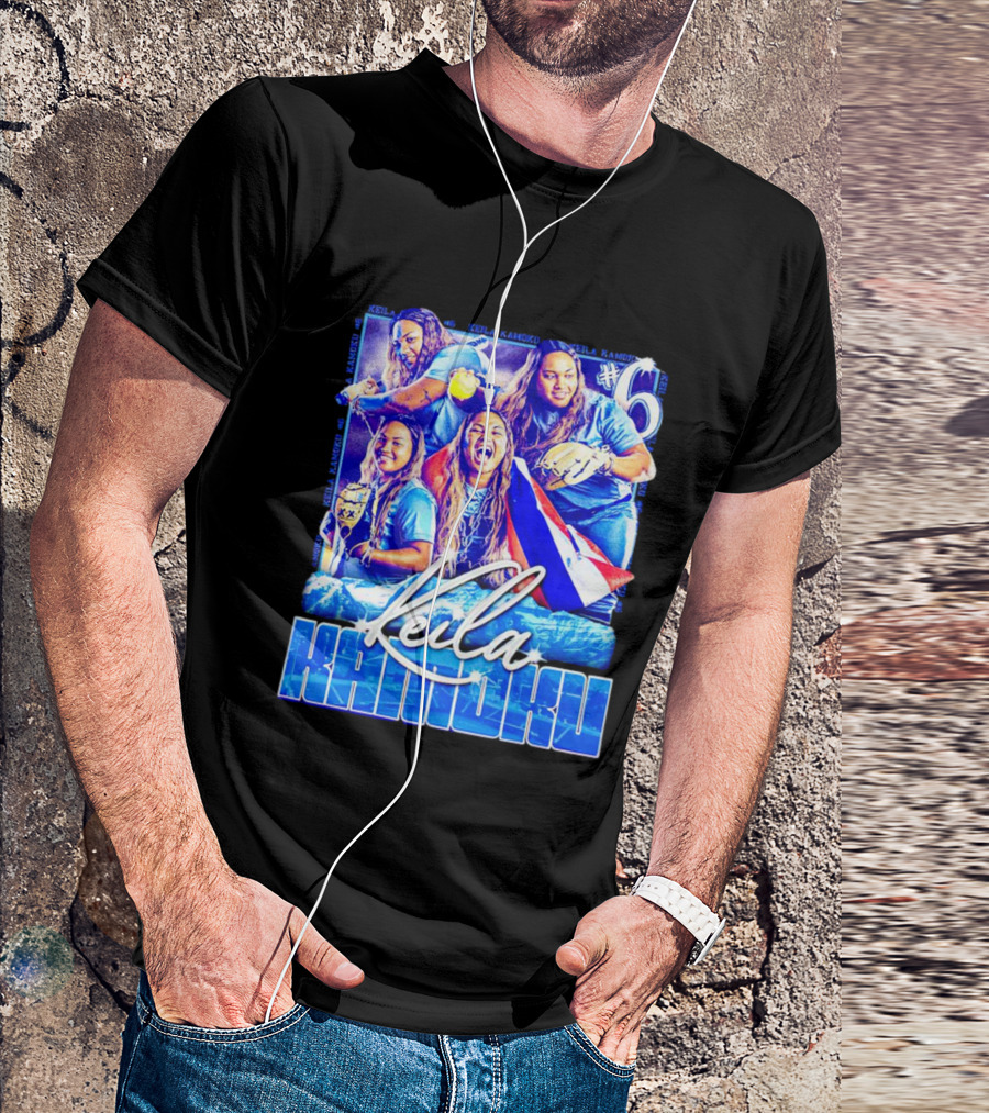 Keila Kamoku #6 Vintage Lightweight Flag And Softball Action T-Shirt