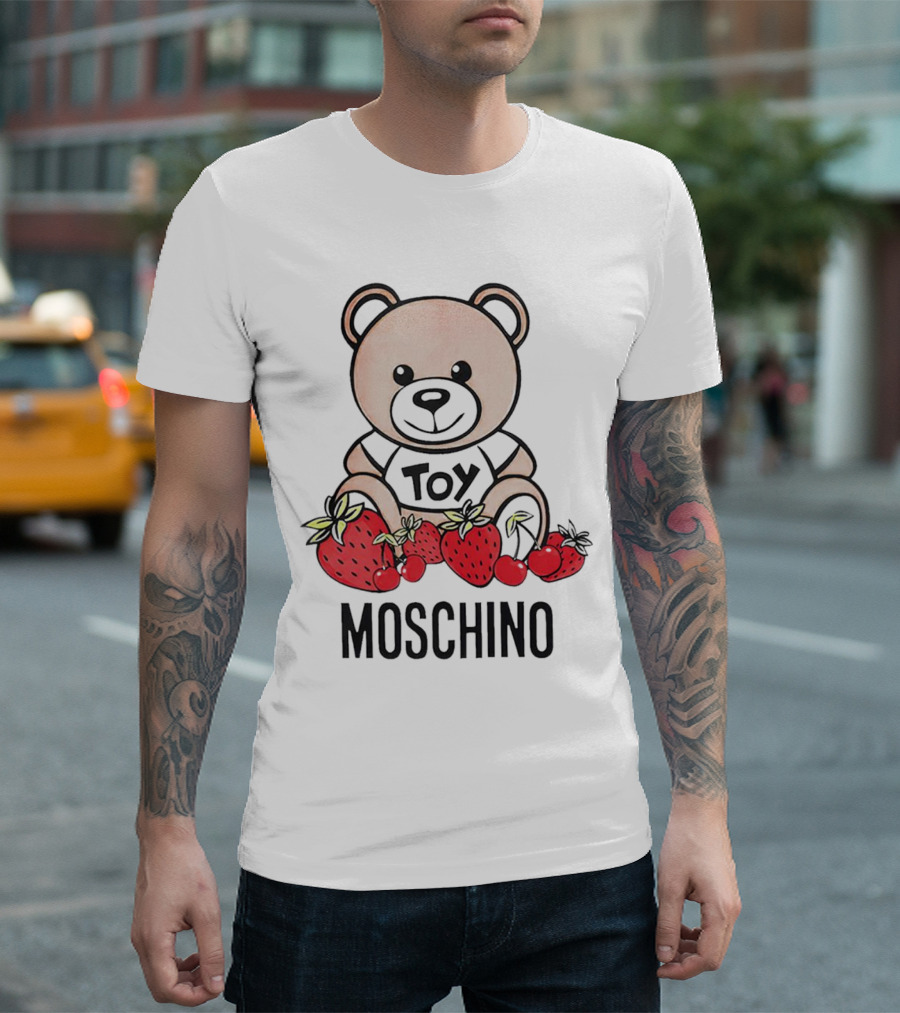 MOSCHINO Toy Bear with Strawberries T-Shirt
