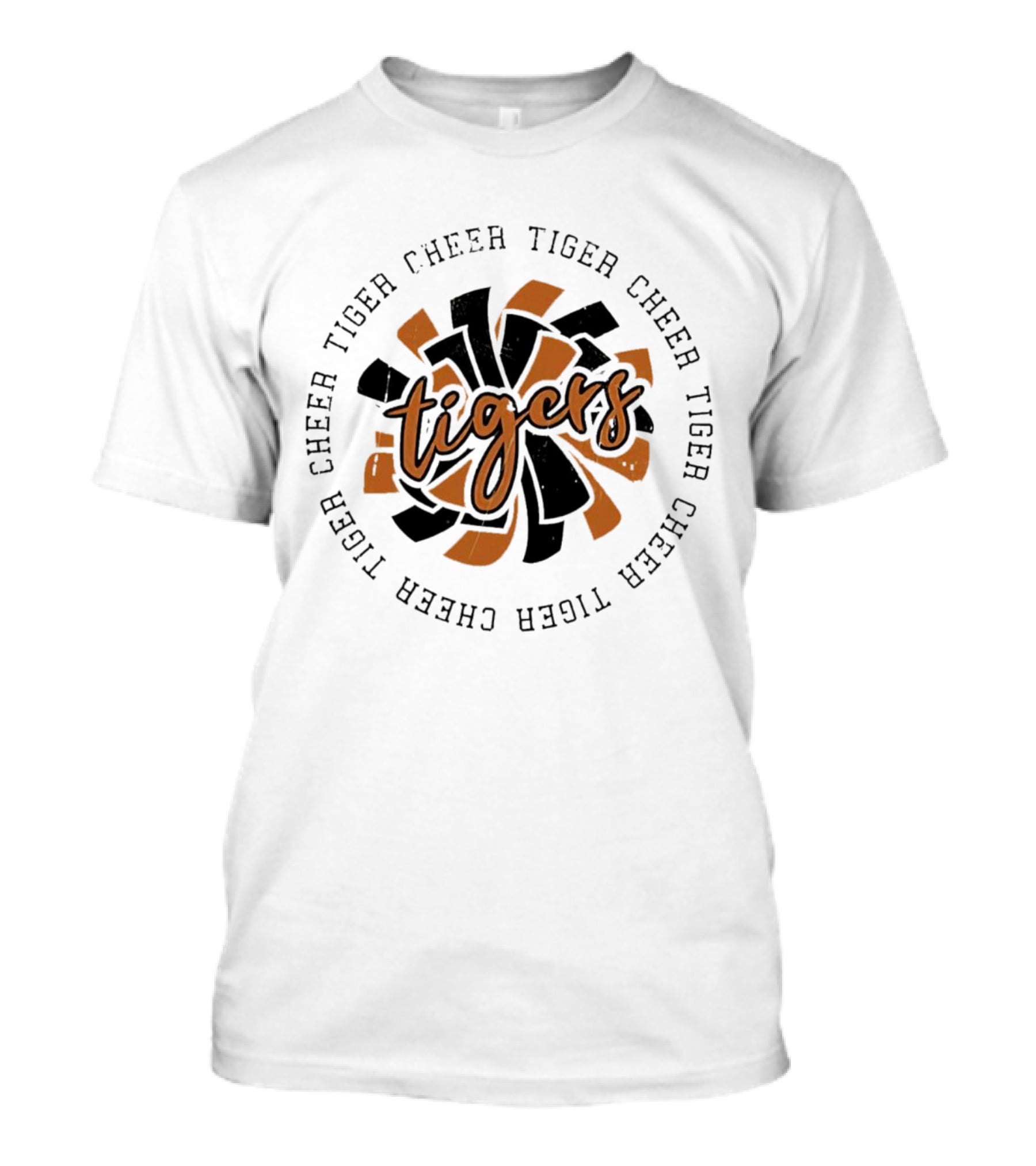 Tiger Cheer Tigers Pom-Pom Emblem T-Shirt