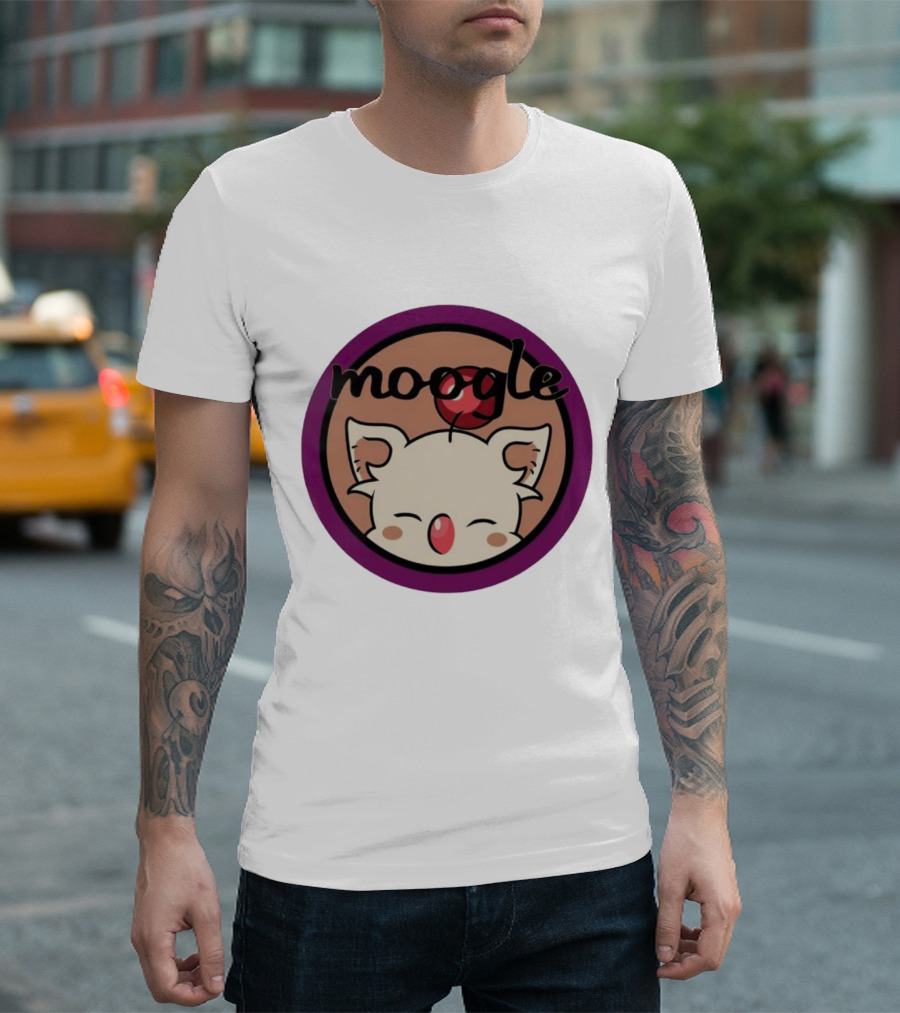 Final Fantasy Moogle Face Emblem T-Shirt