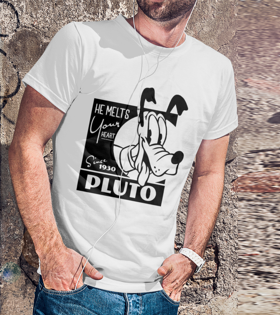 Pluto He Melts Your Heart Since 1930 T-Shirt
