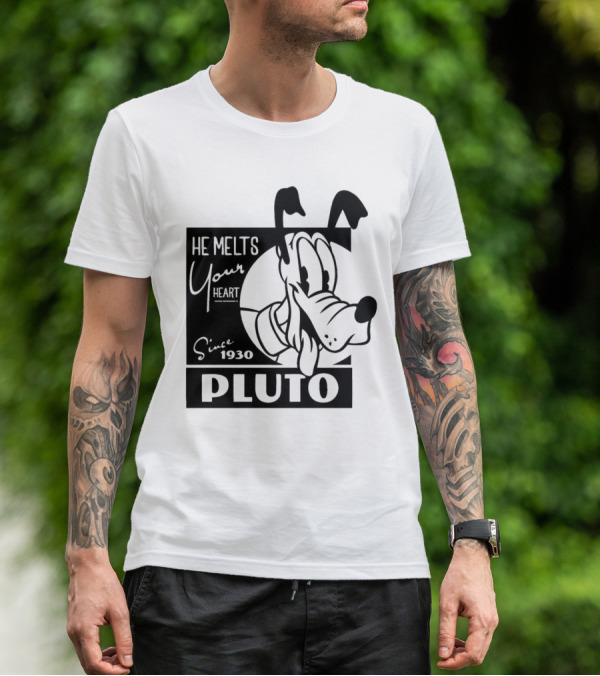 Pluto He Melts Your Heart Since 1930 T-Shirt