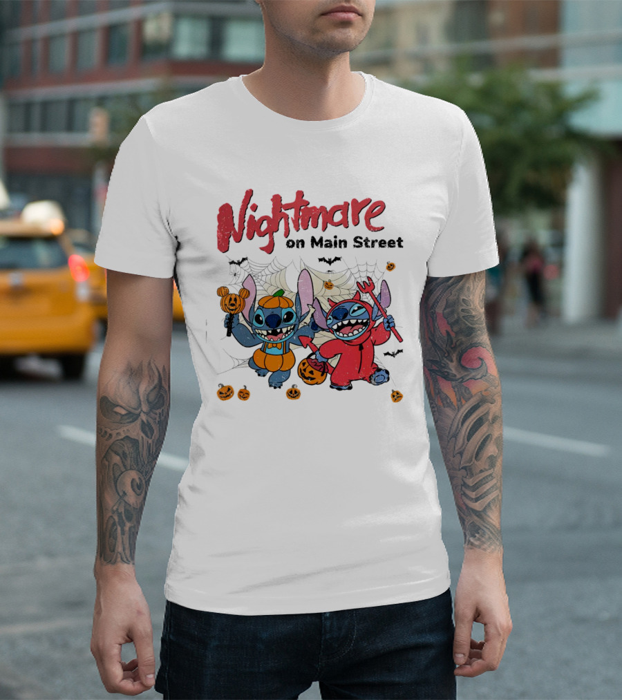 Nightmare on Main Street Halloween Disney Stitch T-Shirt