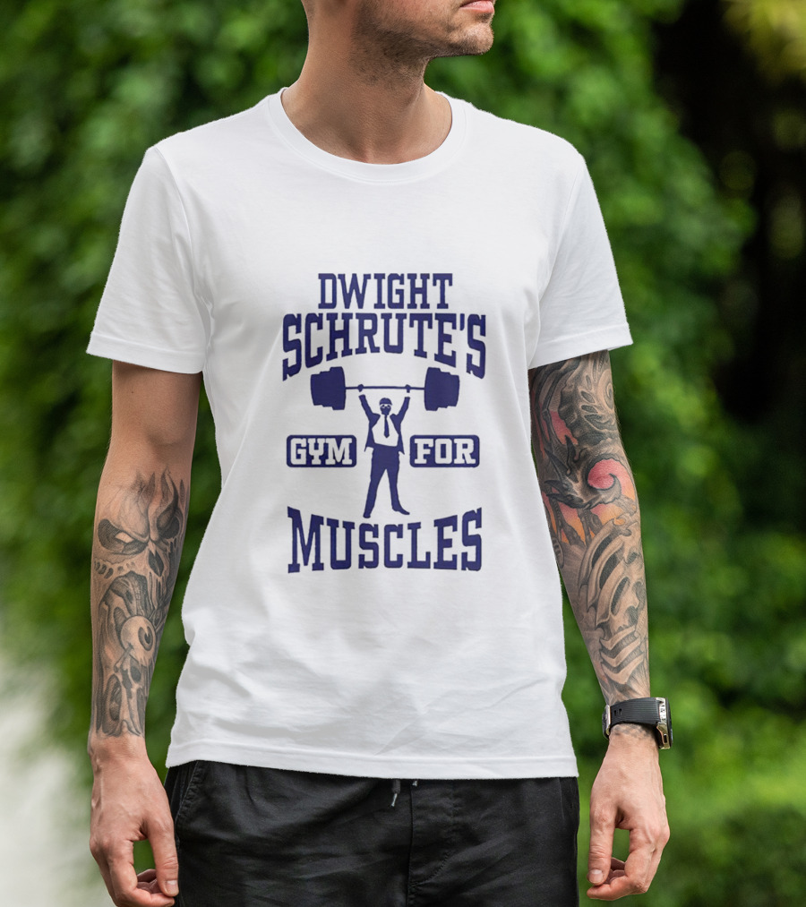 Dwight Schrute's Gym For Muscles Weightlifting Icon Fitness T-Shirt