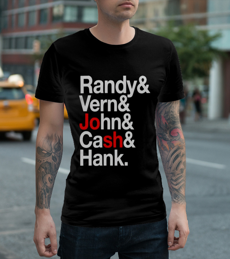 Randy Vern John Cash Hank Country Music Icons T-Shirt