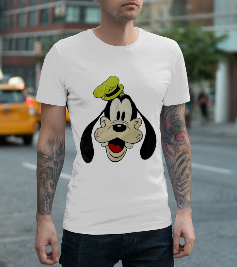 Yats Goofy Head Disney Character Face T-Shirt