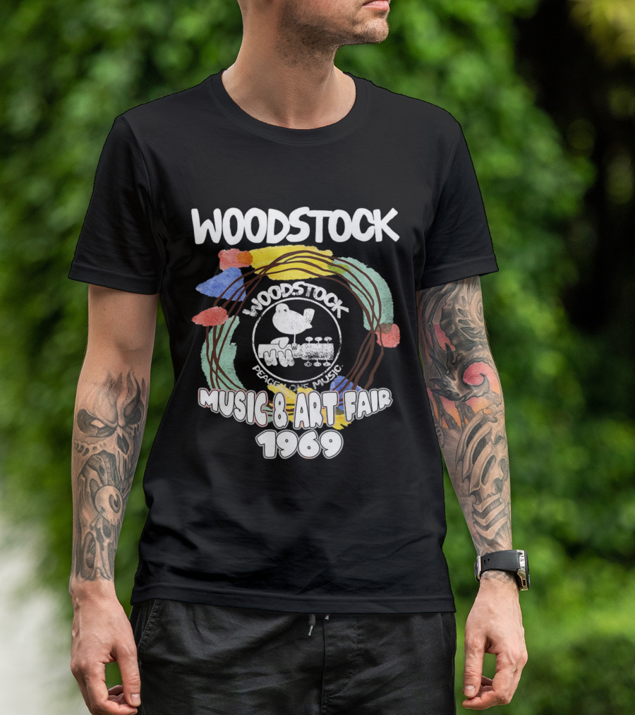 WOODSTOCK Music And Art Fair 1969 Peace And Music T-Shirt