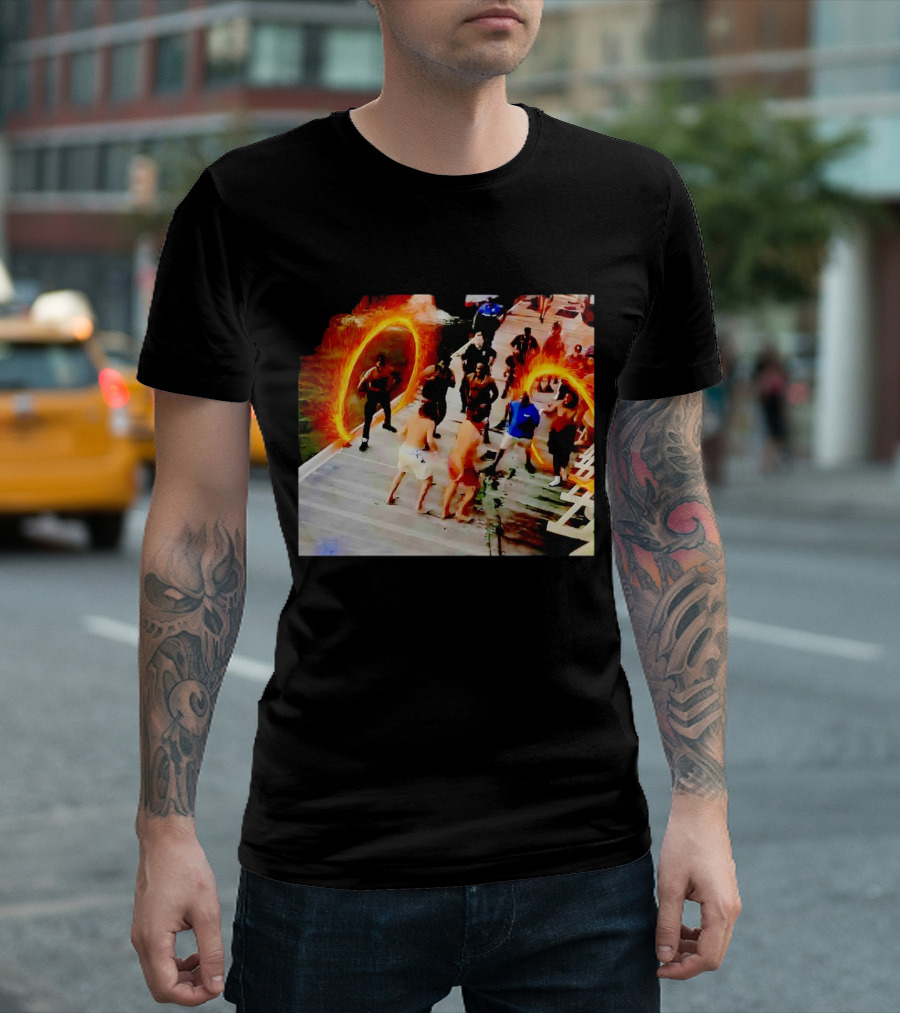 Montgomery Alabama Riverboat Fight Avengers Portal Scene Recreation T-Shirt