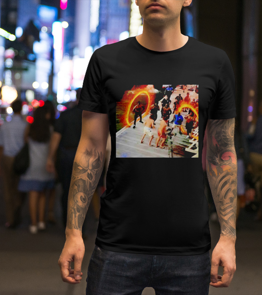 Montgomery Alabama Riverboat Fight Avengers Portal Scene Recreation T-Shirt