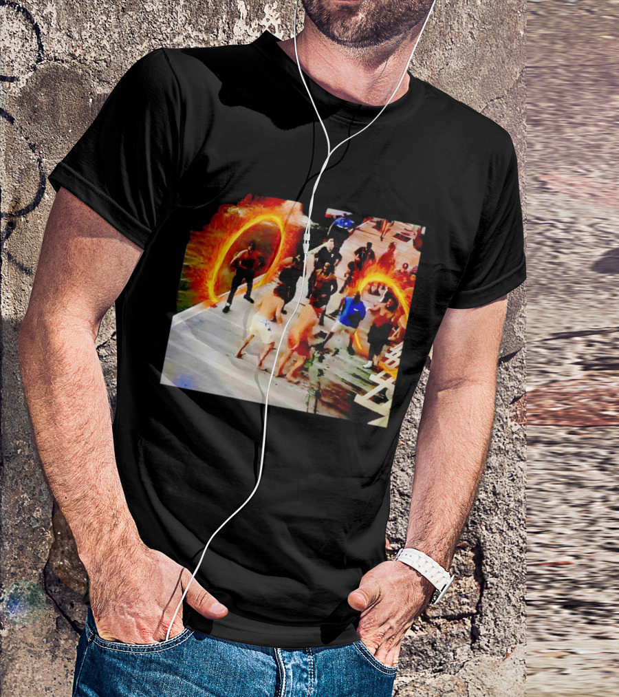 Montgomery Alabama Riverboat Fight Avengers Portal Scene Recreation T-Shirt