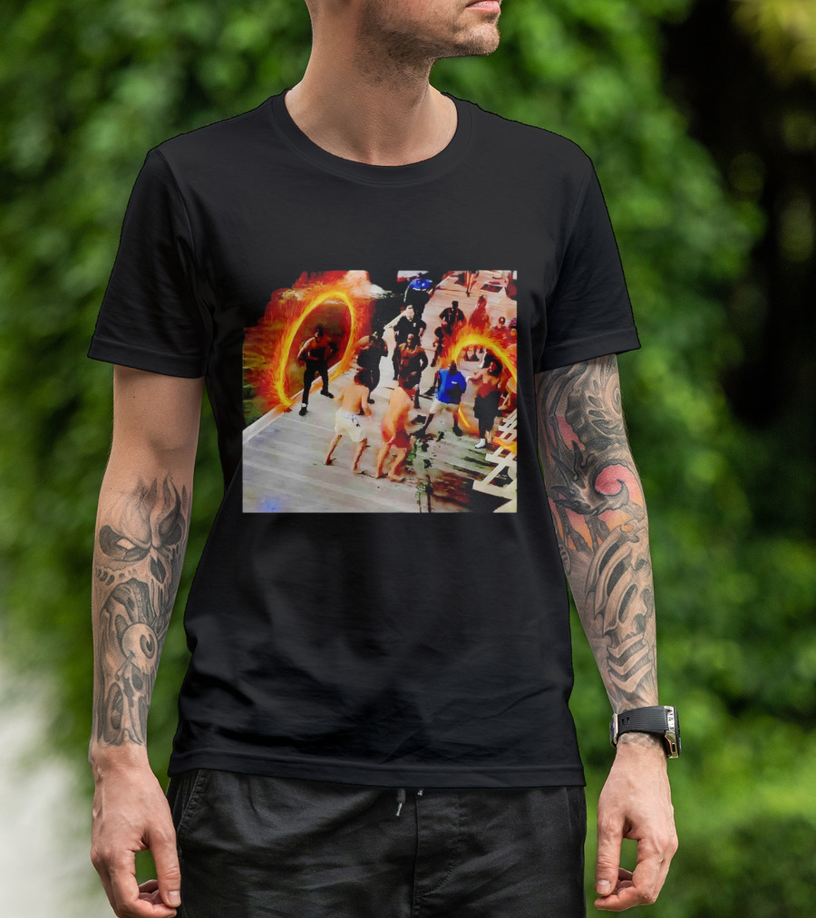 Montgomery Alabama Riverboat Fight Avengers Portal Scene Recreation T-Shirt