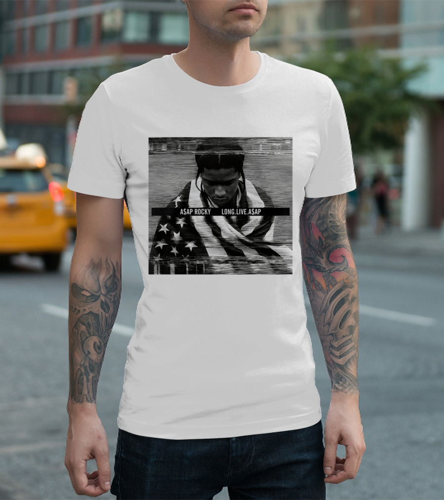 ASAP Rocky Wrapped In American Flag Long Live ASAP T-Shirt