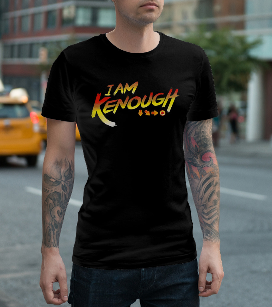 Ken Masters Street Fighter X Barbie’s Own Ken I Am Kenough With Game Control Symbols T-Shirt