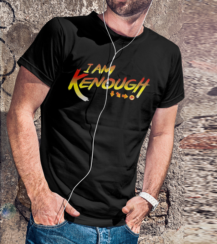 Ken Masters Street Fighter X Barbie’s Own Ken I Am Kenough With Game Control Symbols T-Shirt