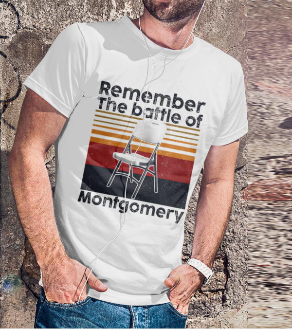 Remember The Battle Of Montgomery Vintage Chair Retro Lines T-Shirt