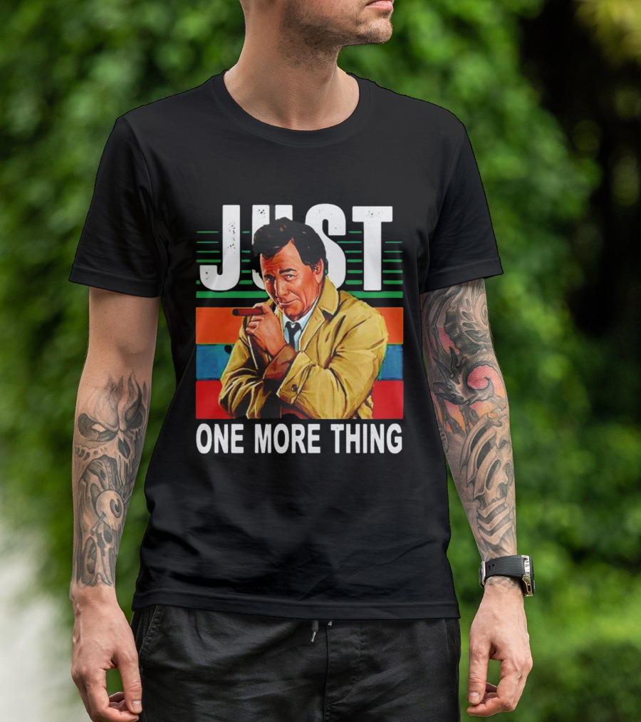Just One More Thing Vintage Retro Detective Character T-Shirt