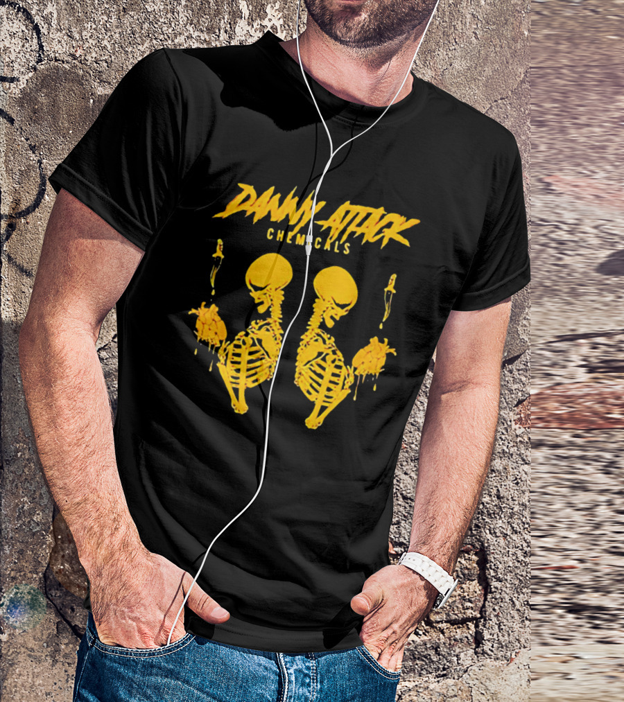 Danny Attack Chemicals Double Skeletons And Knives T-Shirt