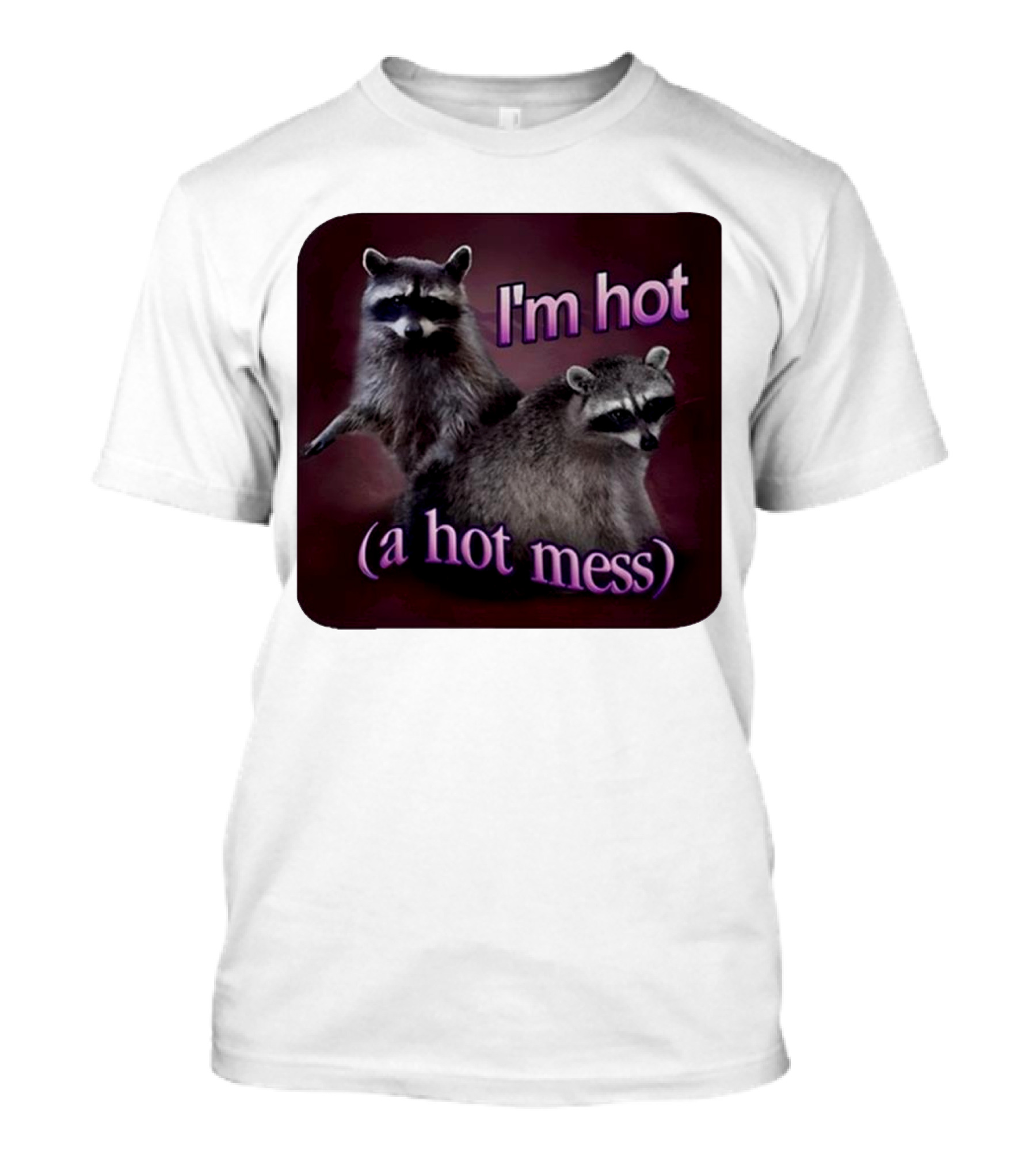 I'm Hot (A Hot Mess) Raccoon T-Shirt