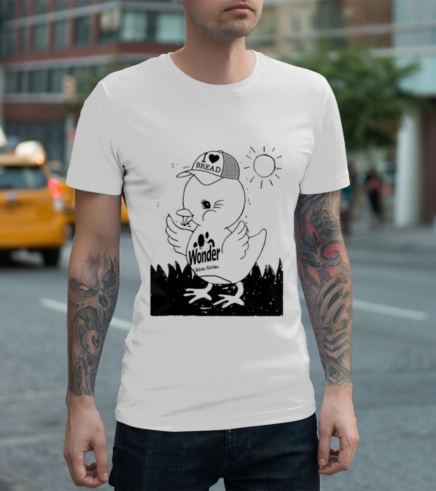 Wonder Bread Duck I Love Bread Hat T-Shirt