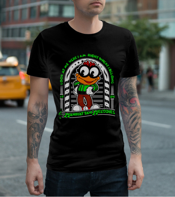 Look At Me Here I Am Right Where I Belong 1984 Manhattan Melodies Scooter T-Shirt
