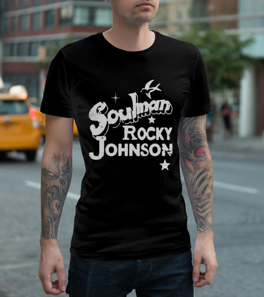 Soulman Rocky Johnson Bird And Star T-Shirt