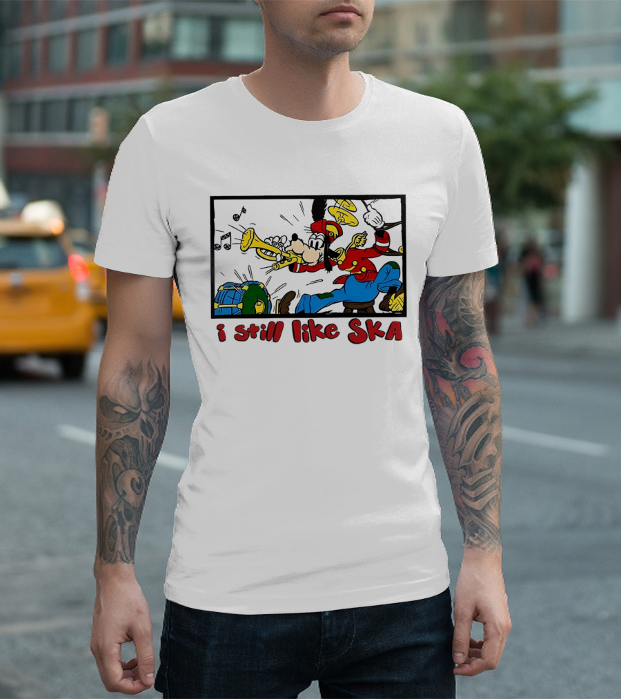 Goofy Playing Trumpet I Still Like SKA Band Performance T-Shirt