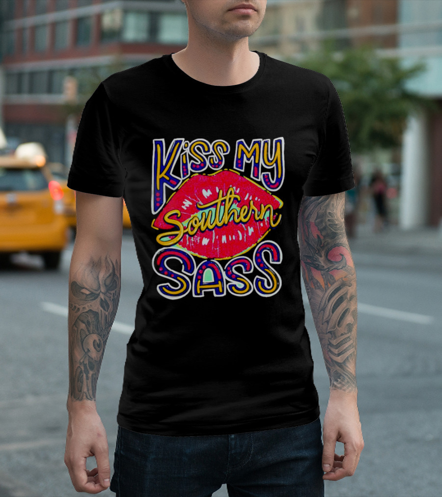Kiss My Southern Sass Red Lips T-Shirt