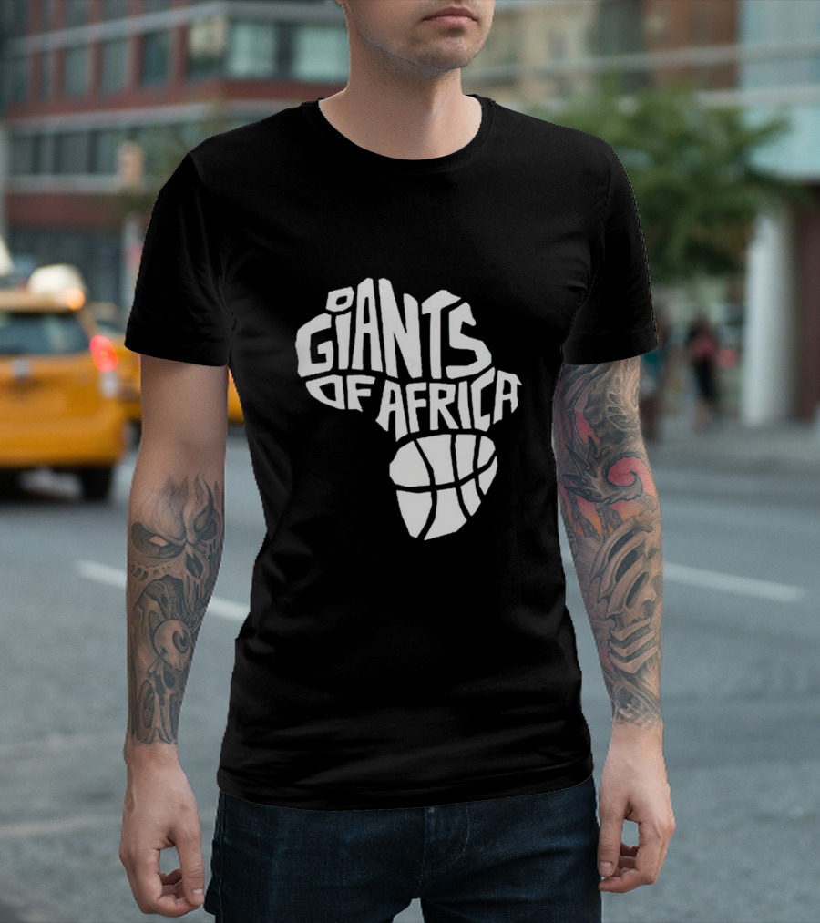 Toronto Raptors Giants Of Africa Basketball Map T-Shirt