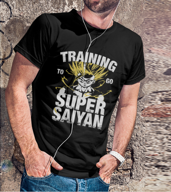 Training To Go Super Saiyan Gohan Anime Power Level Transformation T-Shirt