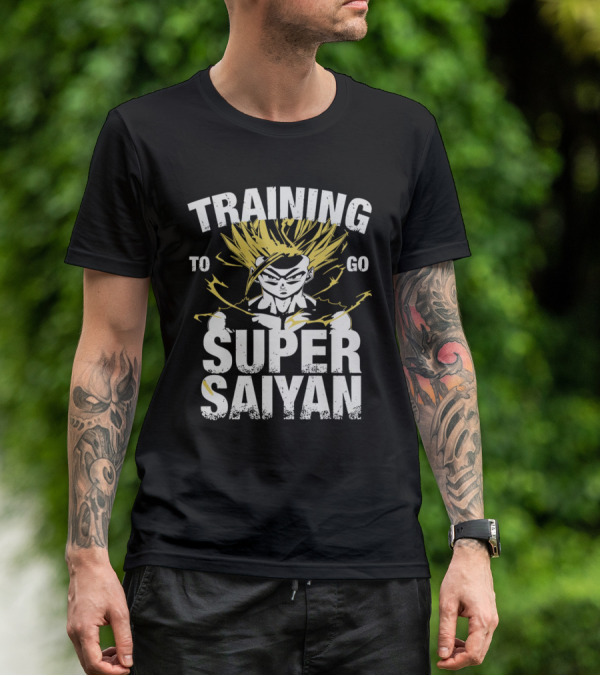 Training To Go Super Saiyan Gohan Anime Power Level Transformation T-Shirt