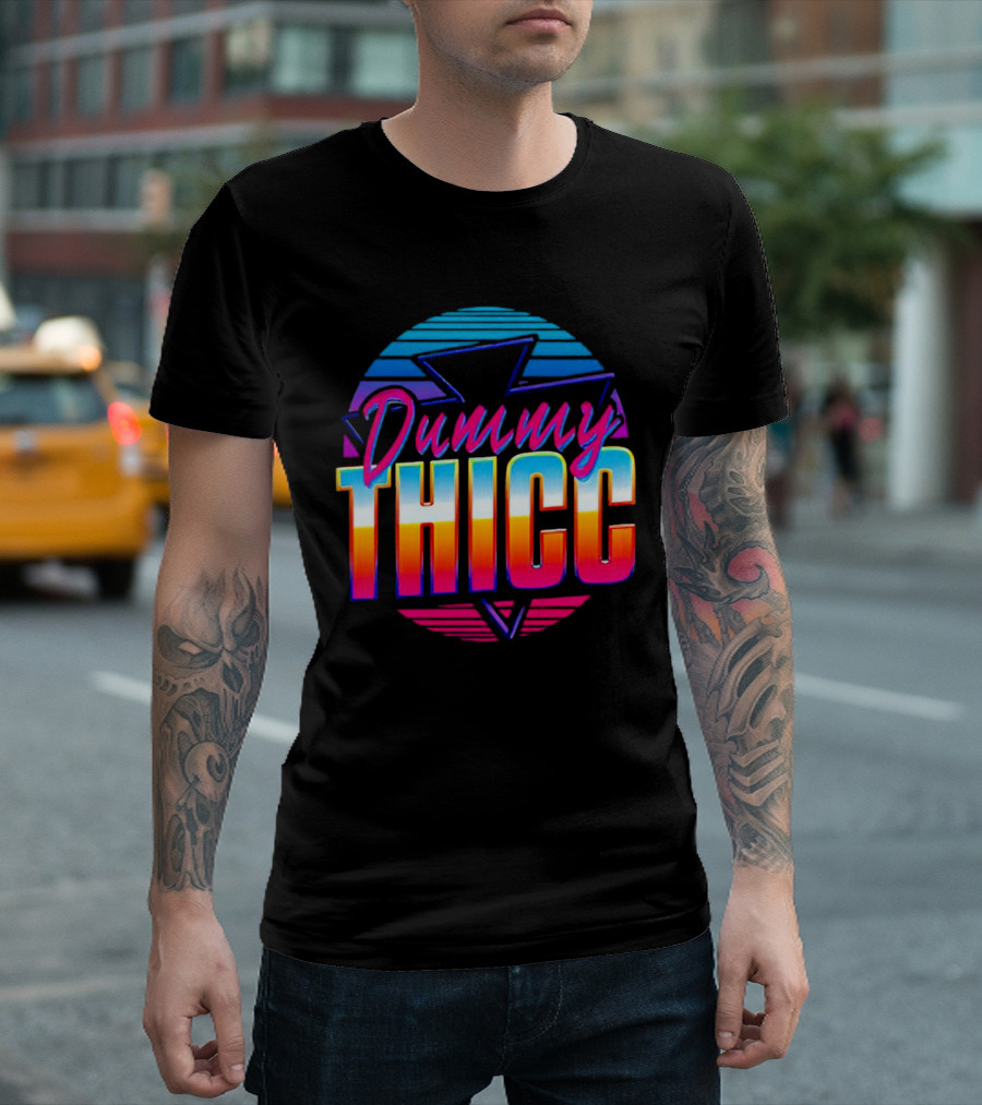 Dummy Thicc 80s Retro Vaporwave Aesthetic T-Shirt