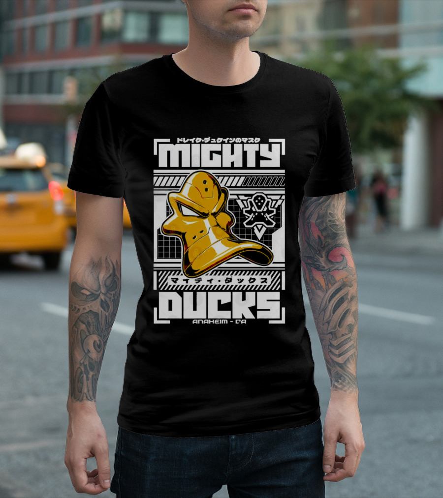 Mighty Ducks Anaheim CA Hockey Mask T-Shirt