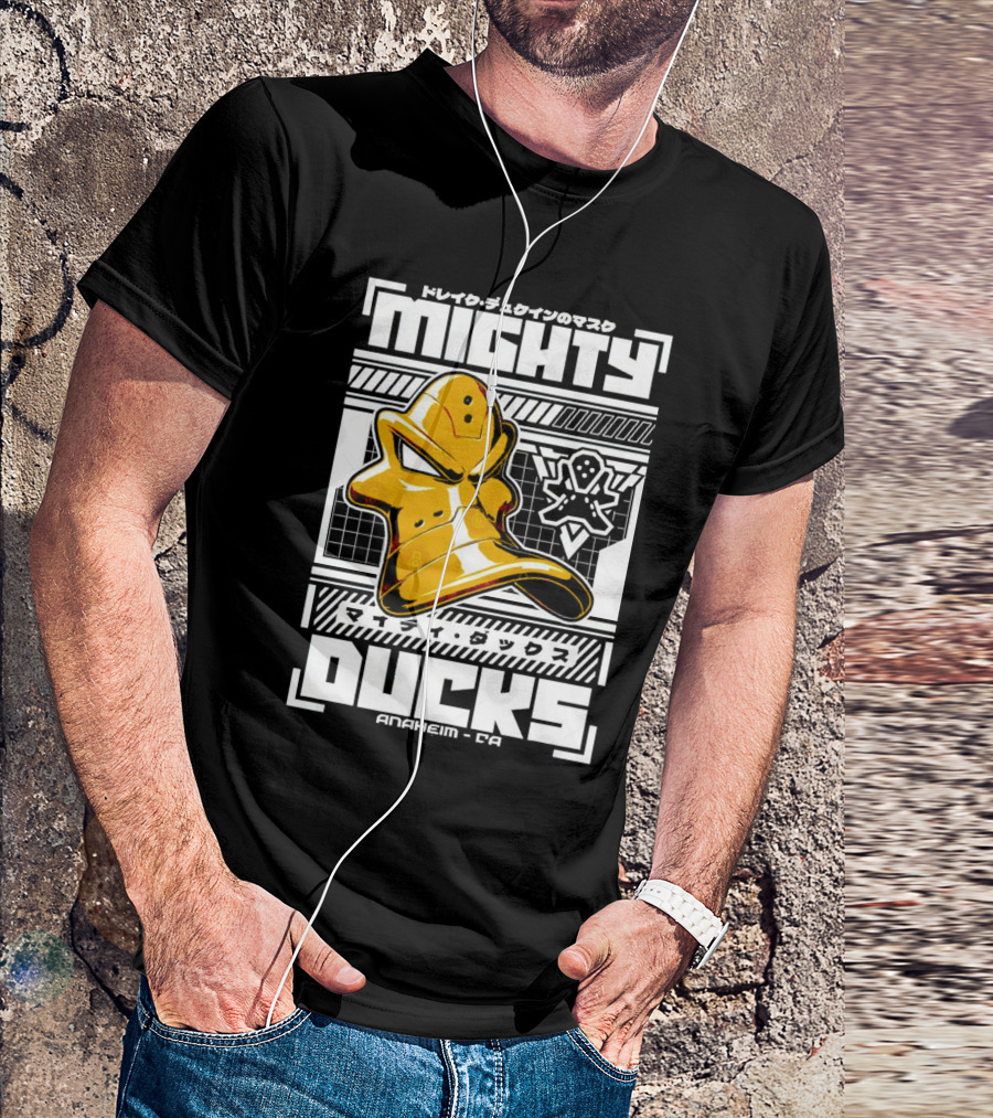 Mighty Ducks Anaheim CA Hockey Mask T-Shirt