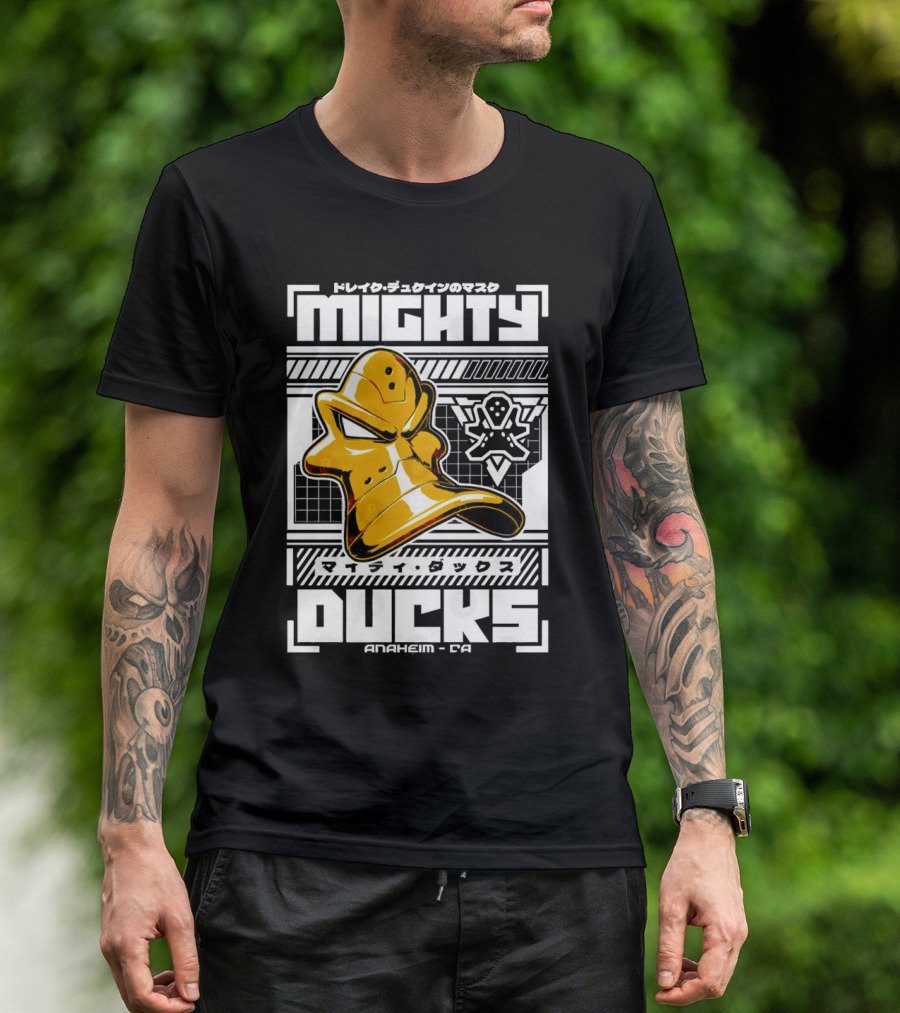 Mighty Ducks Anaheim CA Hockey Mask T-Shirt
