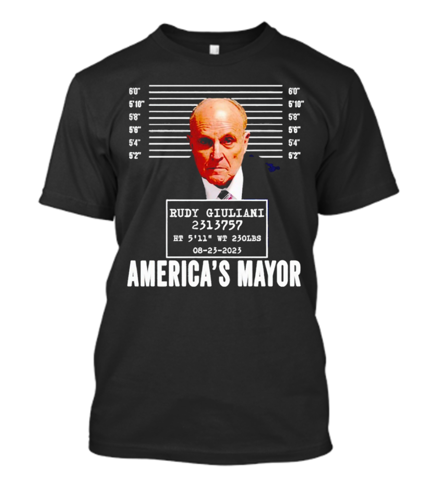 Rudy Giuliani Mugshot America's Mayor 08-23-2023 T-Shirt