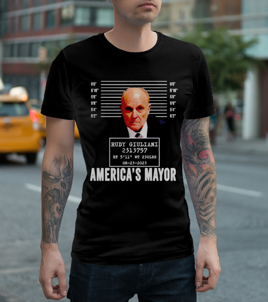 Rudy Giuliani Mugshot America's Mayor 08-23-2023 T-Shirt