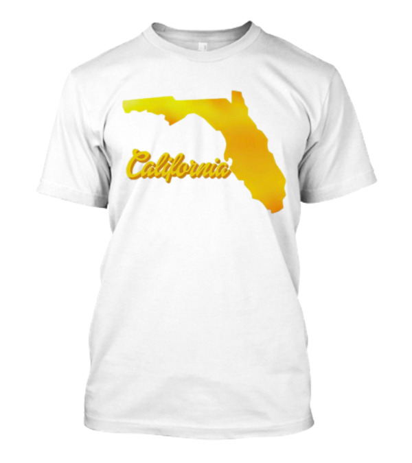 California Map Golden Florida Shape T-Shirt