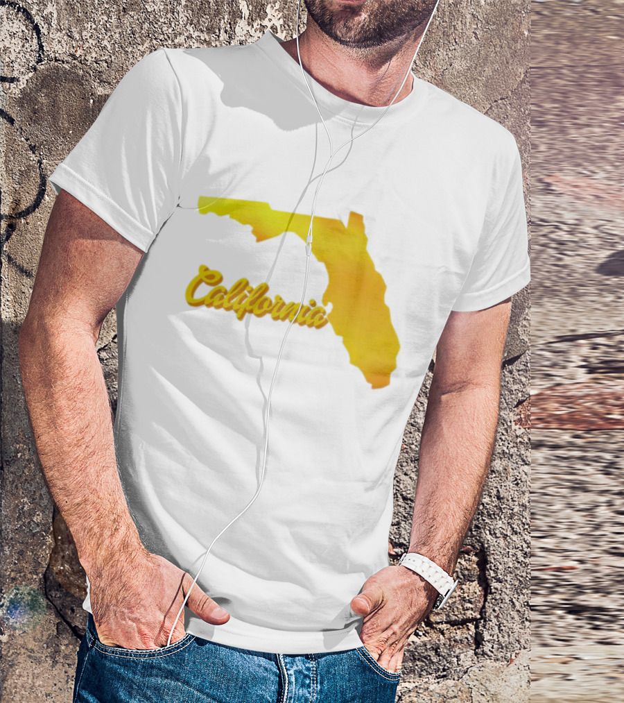 California Map Golden Florida Shape T-Shirt